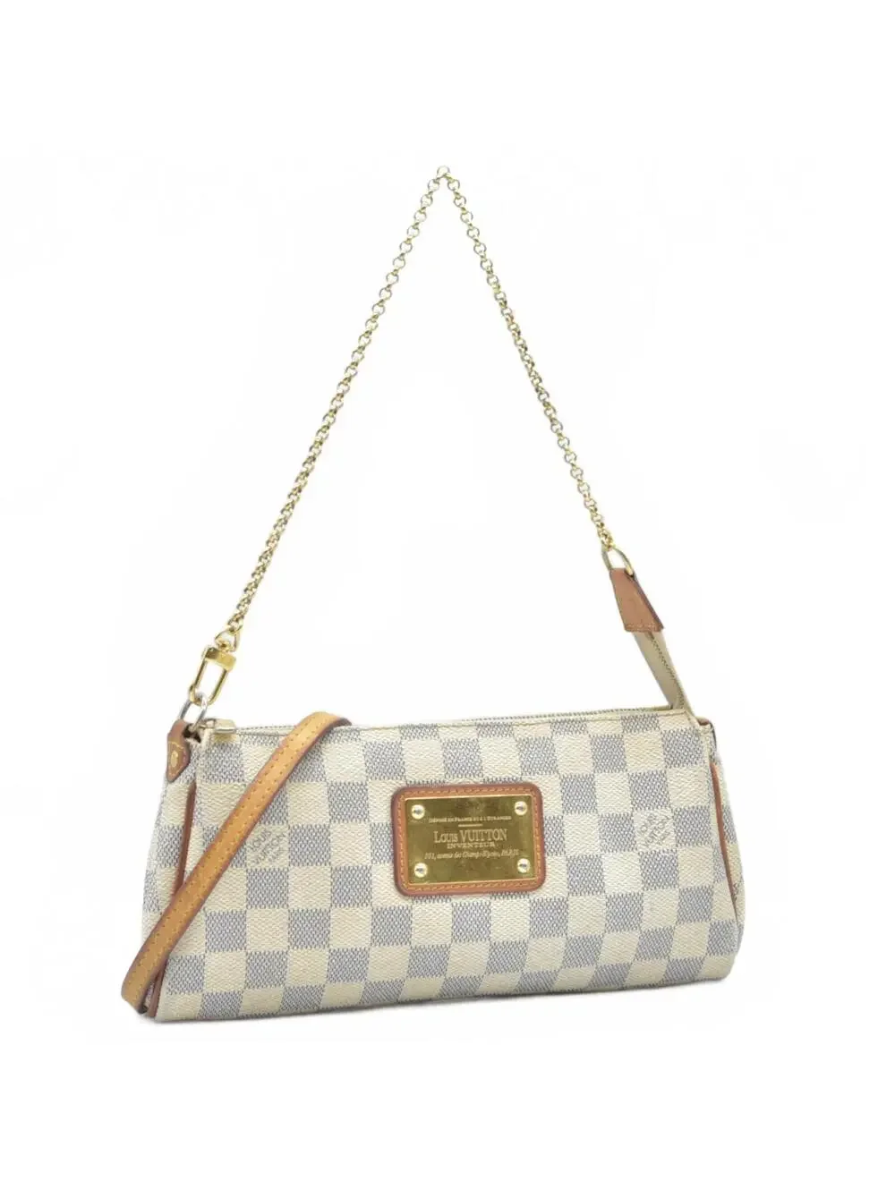 $1460 2012 Louis Vuitton Damier Azur Eva Clutch SN2182